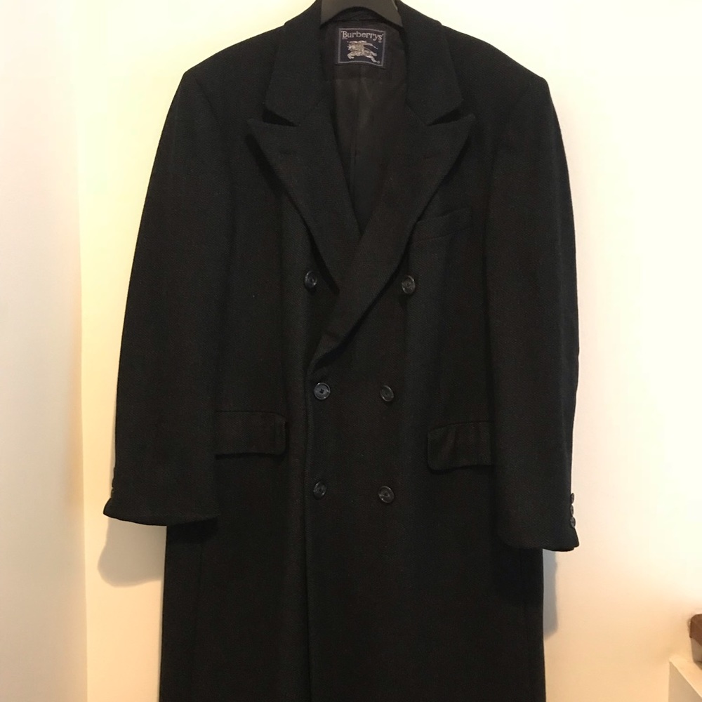 Vintage Burberry Dk Gray Wool/Cashmere Trench Coat